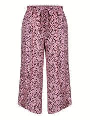  Wide Leg Knot Front Wrap Trousers