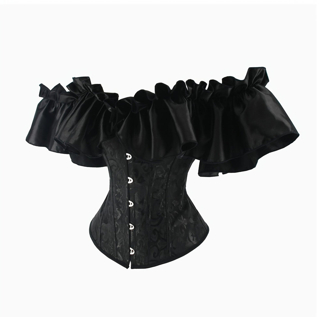 Flounce Sleeve Lace Up Bustier Top