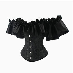 Flounce Sleeve Lace Up Bustier Top