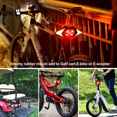Rechargeable Bicycle Turn Signal Light Waterproof Bright Indicator