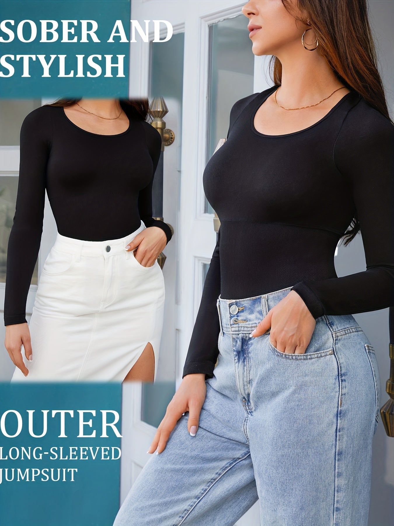 Seamless Bodysuit Long Sleeve Slimming Body Shaper Women's Underwear