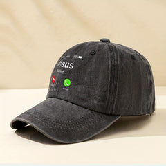 JESUS Calling Baseball Cap Washed Distressed Unisex Sun Hat