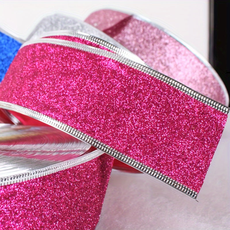 4pcs Powder Ribbon Christmas Tree Decoration Gift Packaging With Butterfly Knots