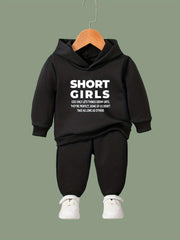 SHORT GIRLS 2pcs Set Casual Activewear Set For Spring Fall