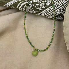 Y2K Candy Chain Beads Necklace Colorful Clavicle Love Summer Jewelry Gift