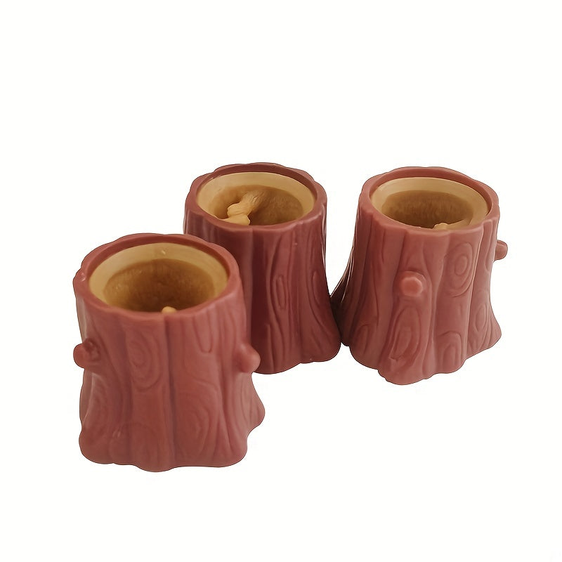 Cuddly Squirrel Squeeze Decompression Toy & Pen Holder Brown