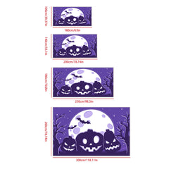 Pumpkin Pattern Area Rug Gothic Halloween Carpet Washable Anti-Skid Floor Mat