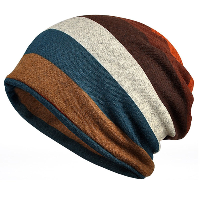 Men's Rainbow Turban Headband Chemo Cap Soft Beanie