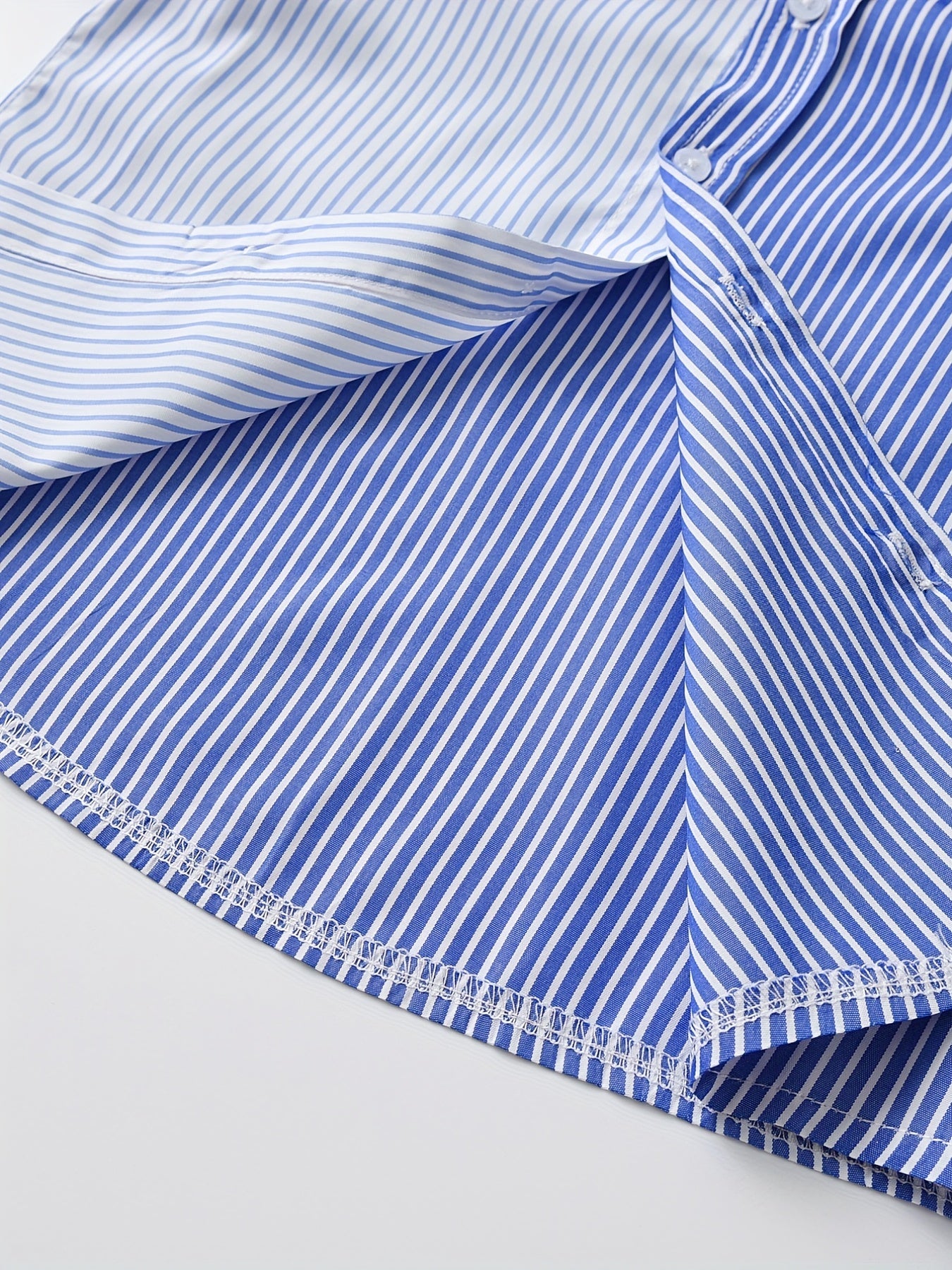Stripe And Block Graphic Print Boys Top Casual Lapel Shirt Boys Clothes