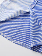 Stripe And Block Graphic Print Boys Top Casual Lapel Shirt Boys Clothes