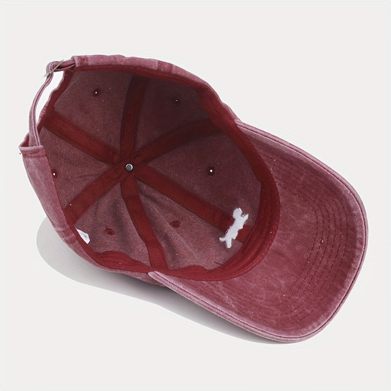 Puppy Embroidery Baseball Cap Cartoon Dog Washed Distressed Dad Hats