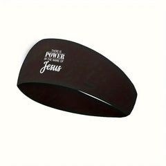 Men's Faith Gym Headband with Power in Jesus Breathable Mesh Sweatband