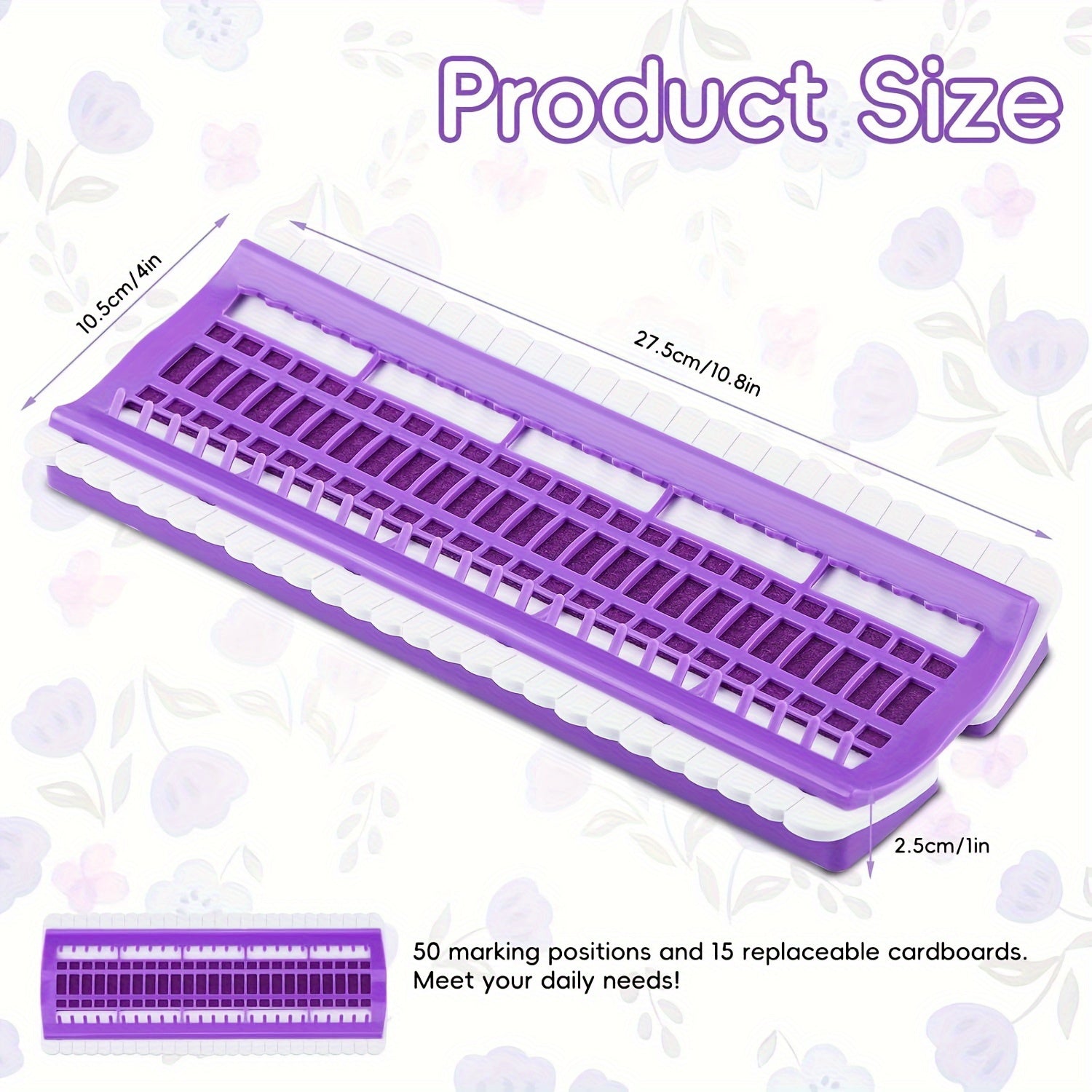 Plastic Floss Organizer with 15 Reusable Labels, Thread Storage Holder