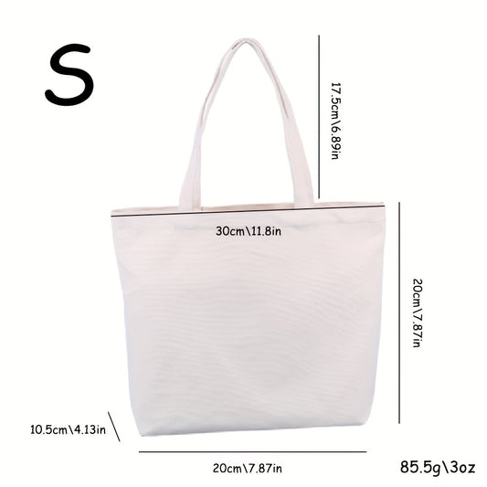 Thickened Canvas Portable Shopping Bag Blank DIY