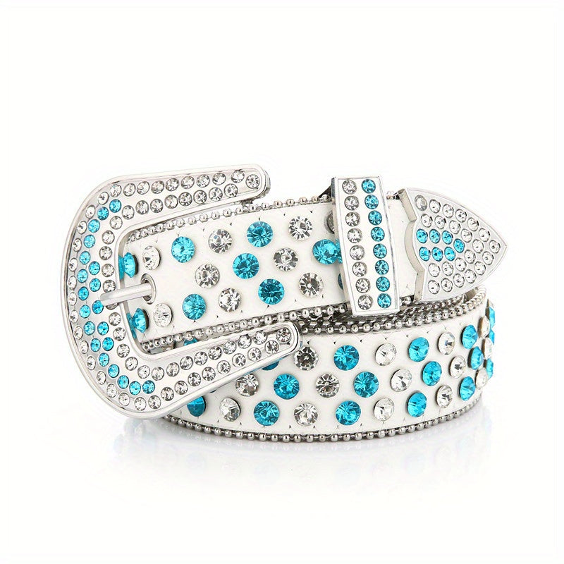 Glitter Rhinestone Hip Hop Belt Y2K Bling Sparkly Cowgirl Belt
