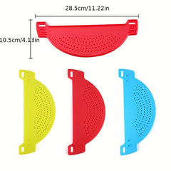 Handheld Plastic Pot Strainer with Handle for Fruits Vegetables Noodles