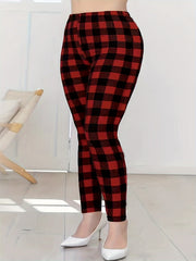  Houndstooth Print High Rise Leggings