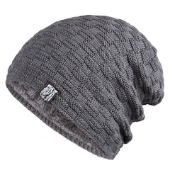 Men's Large Head Thickeden Woolen Warm Ear Protection Cold Hat