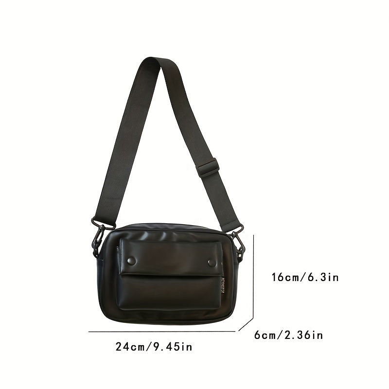 Men's Messenger Bag Solid Versatile Men's Bag Sports Diagonal Crossbody Bag