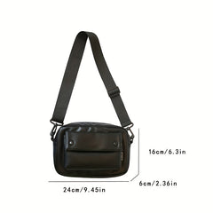Men's Messenger Bag Solid Versatile Men's Bag Sports Diagonal Crossbody Bag