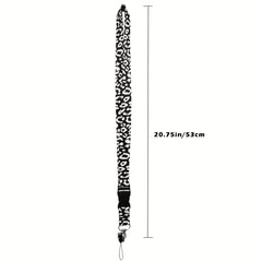 Leopard Pattern Neck Lanyard For Keys Wallet ID Card Holder