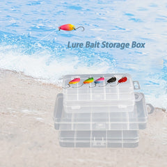 1pc 5 Compartment Transparent Storage Box Fishing Tackle Box