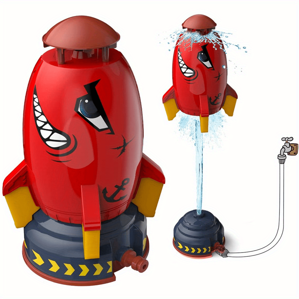 Sprinkler Water Spray Rocket Toy for Outdoor Summer Fun