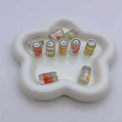 10pcs Mini Supermarket Food Set - Resin Fruit Cans & Beverage Bottles