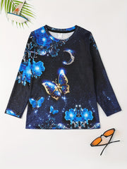 Sequin Butterfly Night Effect Print T shirt Girls' 3D Print Tees For Party