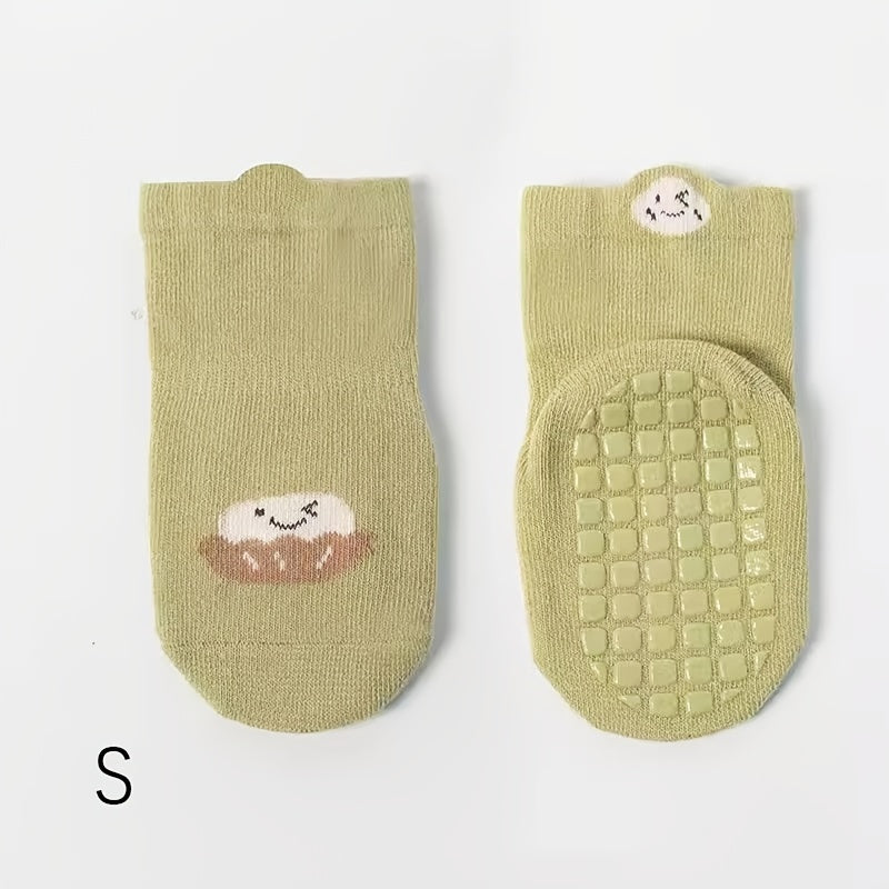 Kids Floor Socks for Spring Autumn Non-slip Walking Cartoon Socks