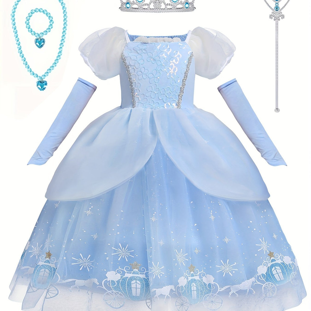 Kids Princess Dress Costume for Little Girls