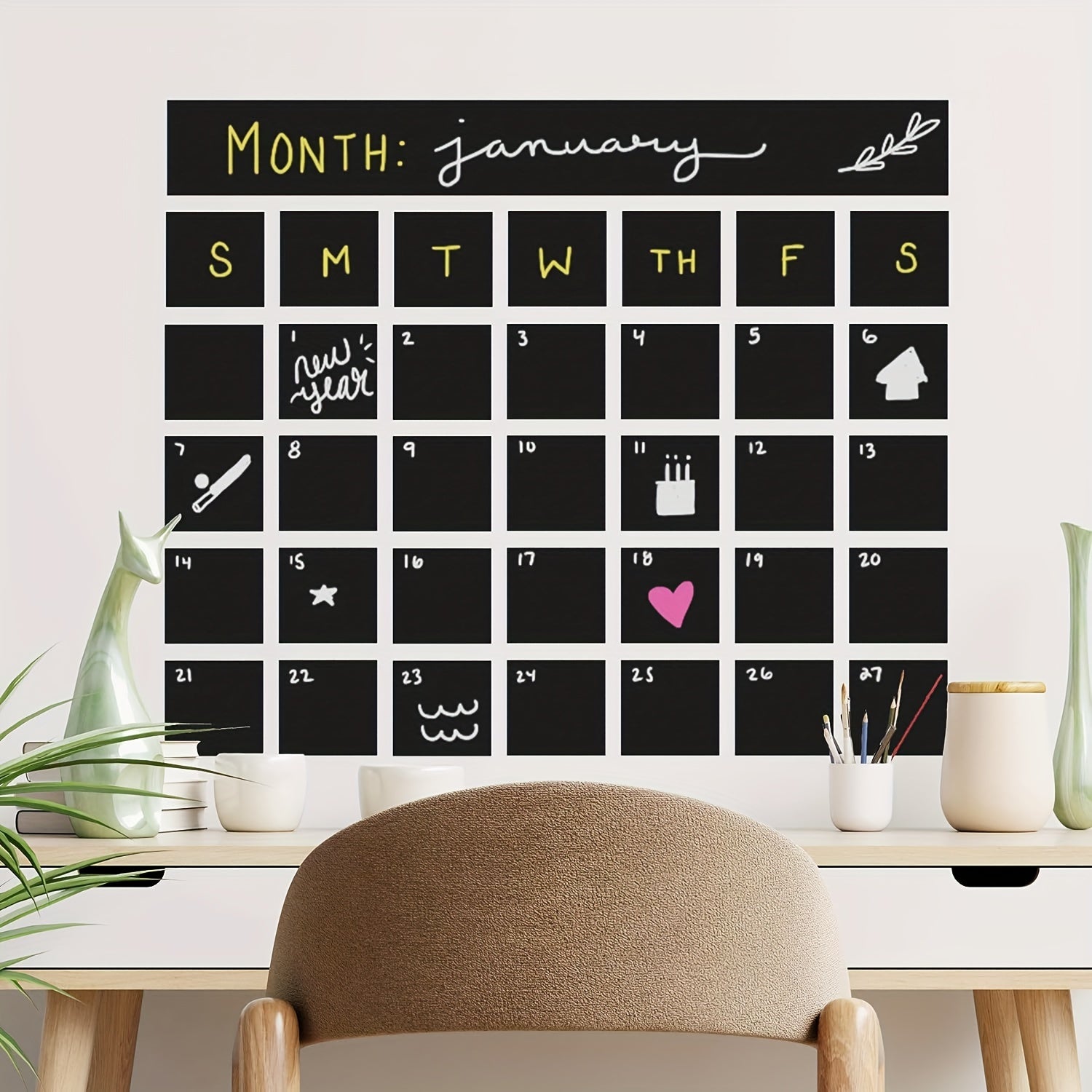 DIY Chalkboard Stickers Removable and Reusable
