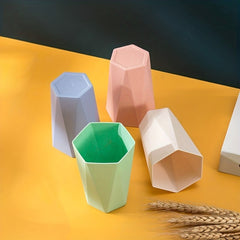 PP Diamond Shaped 7 Water Cup Set Outdoor Camping Dinner Utensils