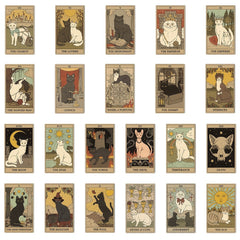 Cat Tarot Card Sticker Gift Decoration