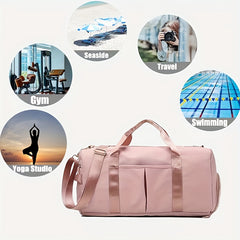 Large Capacity Travel Bag for Short Business Trips with Shoe Compartment