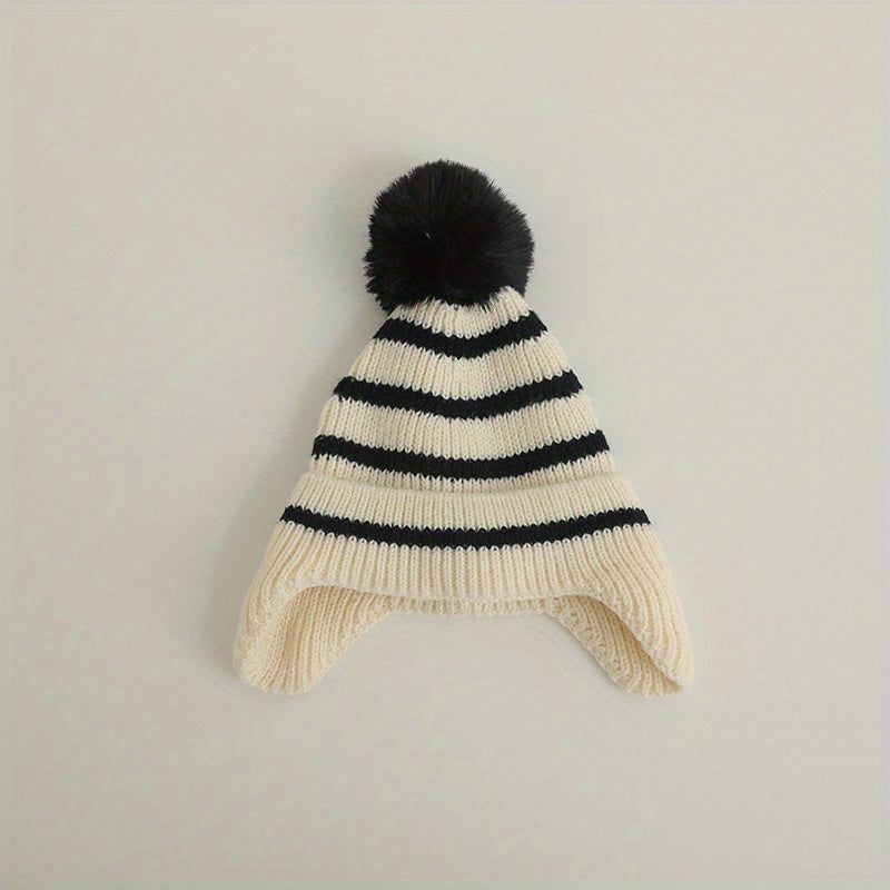 Striped Kids' Winter Beanie Hat