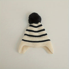 Striped Kids' Winter Beanie Hat