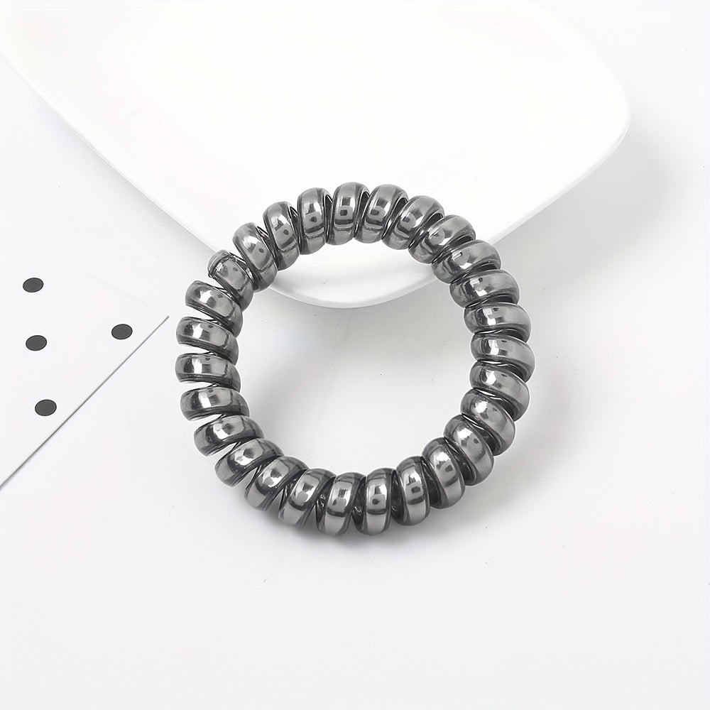 High Elasticity Resin Spiral Hair Tie Set