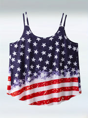  Star & Stripe Print Tank Top