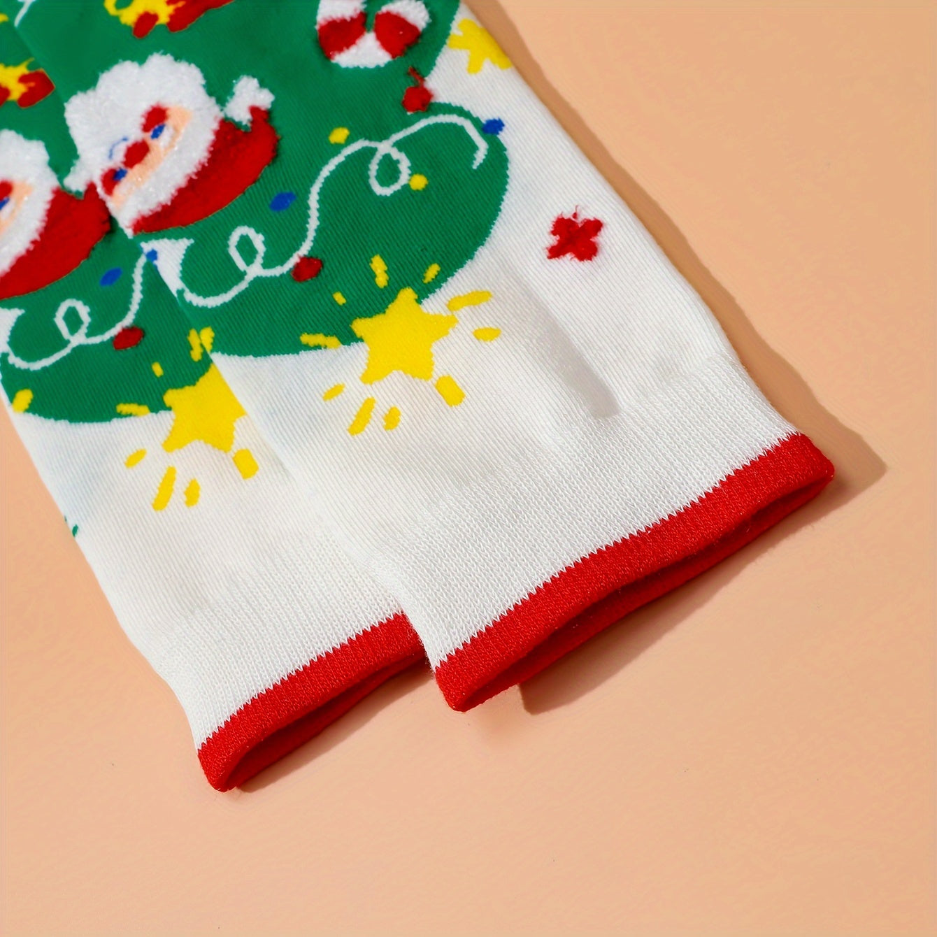 Christmas Cartoon Print Socks, Comfy & Soft Women's Stockings