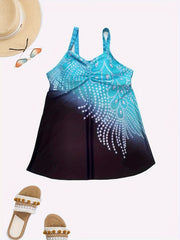  Floral Ruched Tankini Set