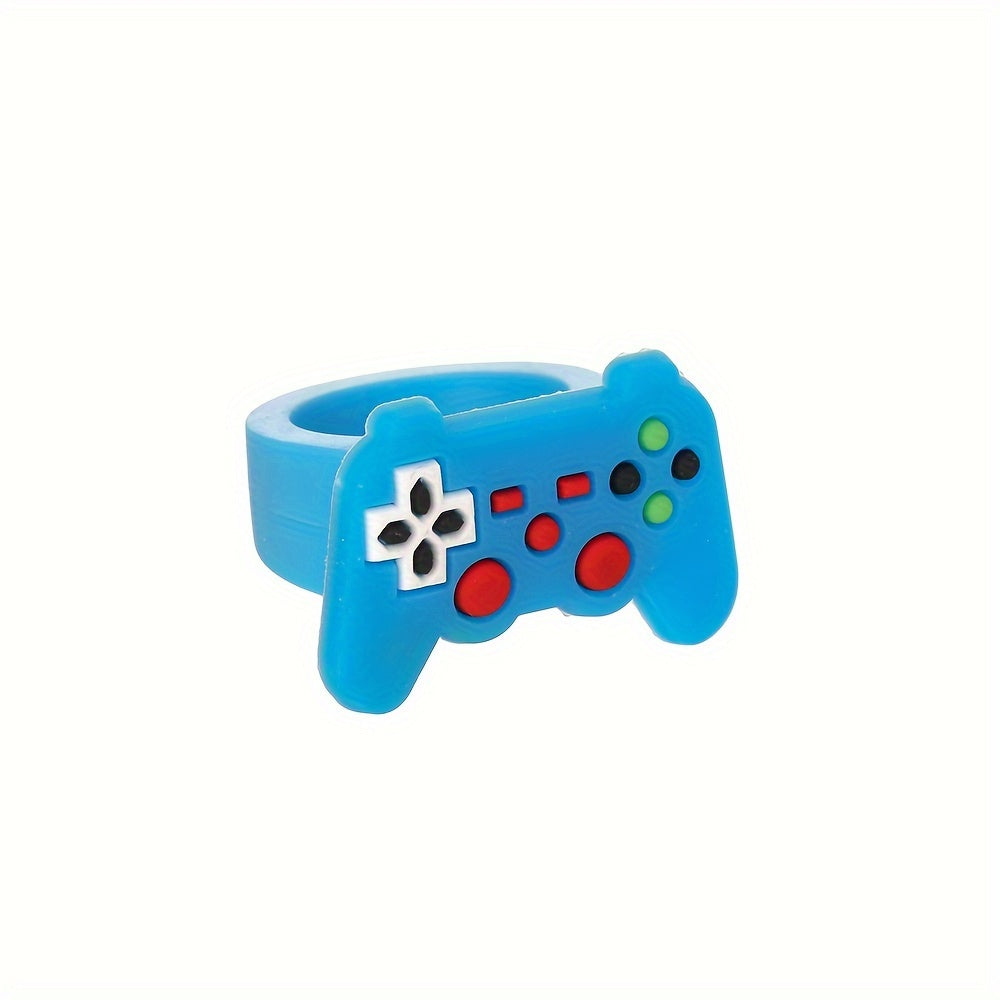6pcs Cartoon Game Ring Soft Plastic Rings for Party Gathering