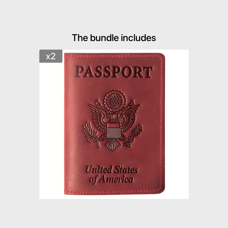 Leather Passport Cover Travel Holder for Cards
