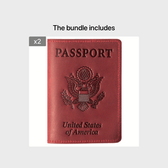 Leather Passport Cover Travel Holder for Cards