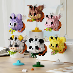 Cute Animal Figurines with Wings in Pastel Colors