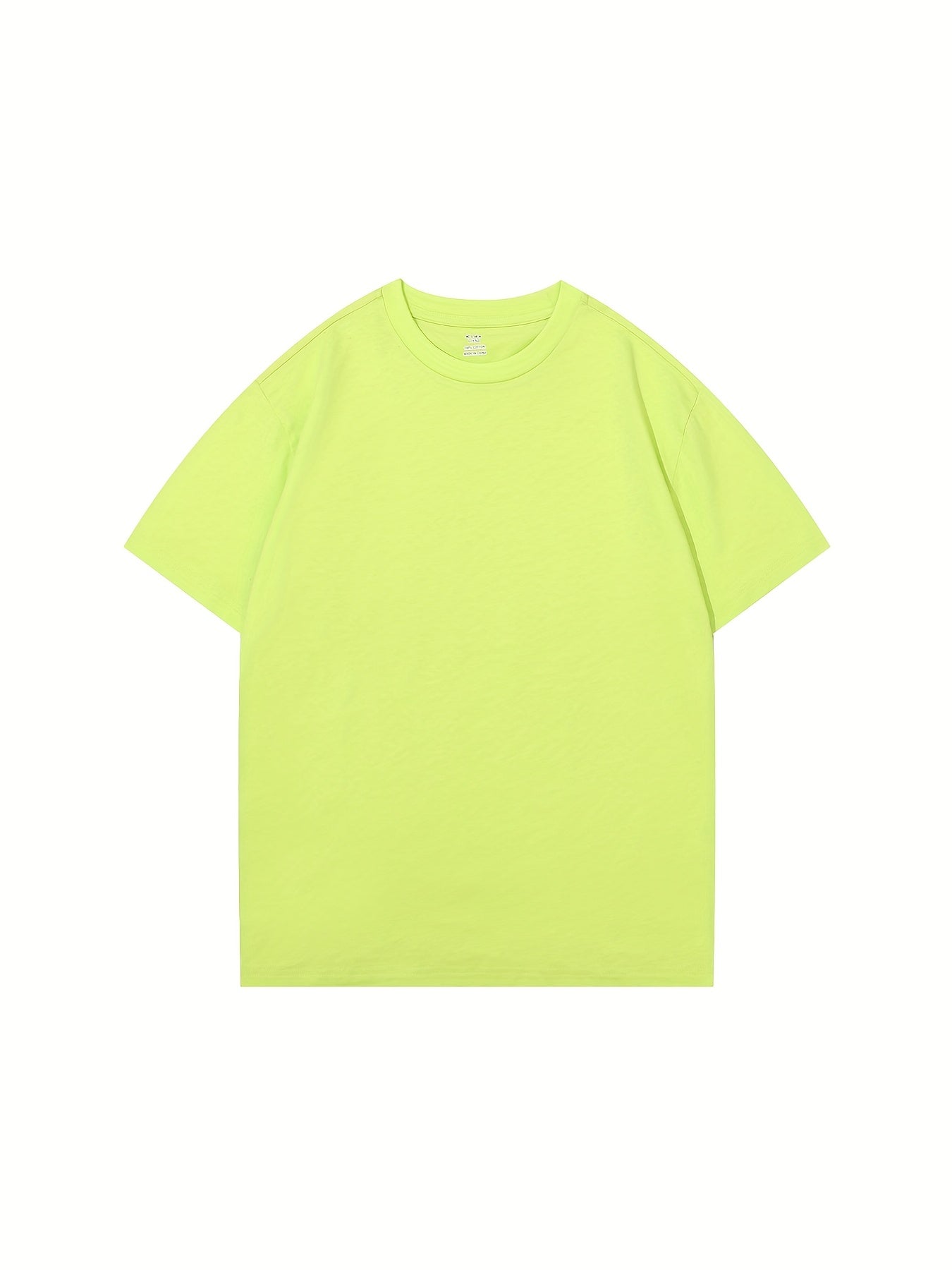 Kids Plain Cotton T Shirt Crew Neck Short Sleeve Top For Summer
