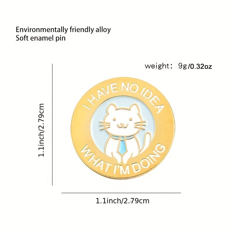 Cartoon Cat Zinc Alloy Brooch for Backpacks