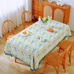 Colorful Leaf Tablecloth Watercolor Rectangular Tablecloth