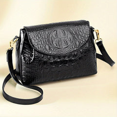 Vintage Crocodile Embossed Square Bag Classic Crossbody Bag