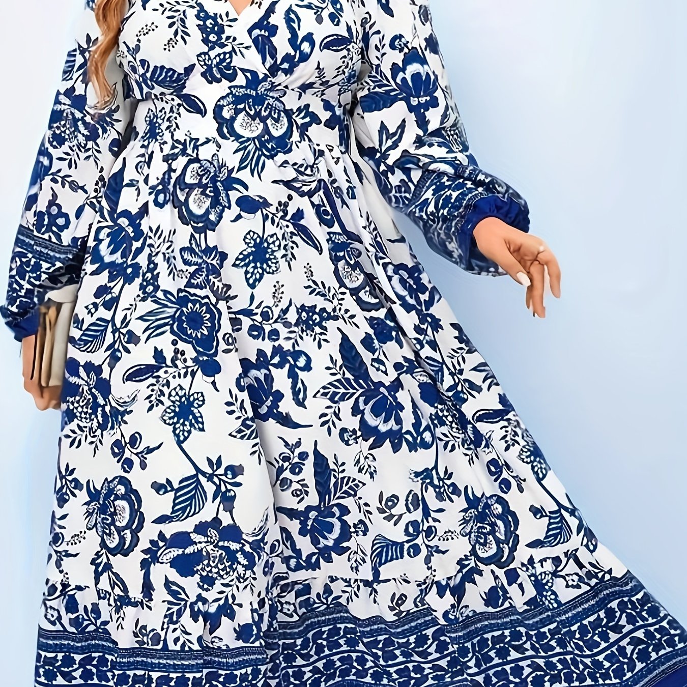  Women's Floral Print Maxi Dress